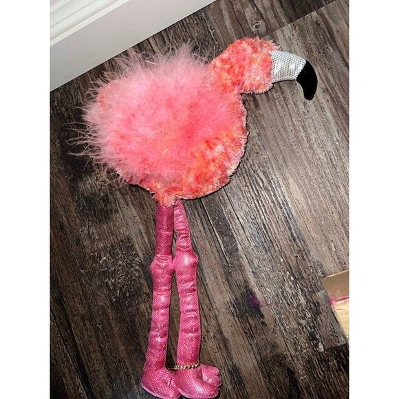 Aurora foo foo flamingo Plush, Ganz fancy flamingo, m&m flamingo bank  jar - Picture 3 of 10